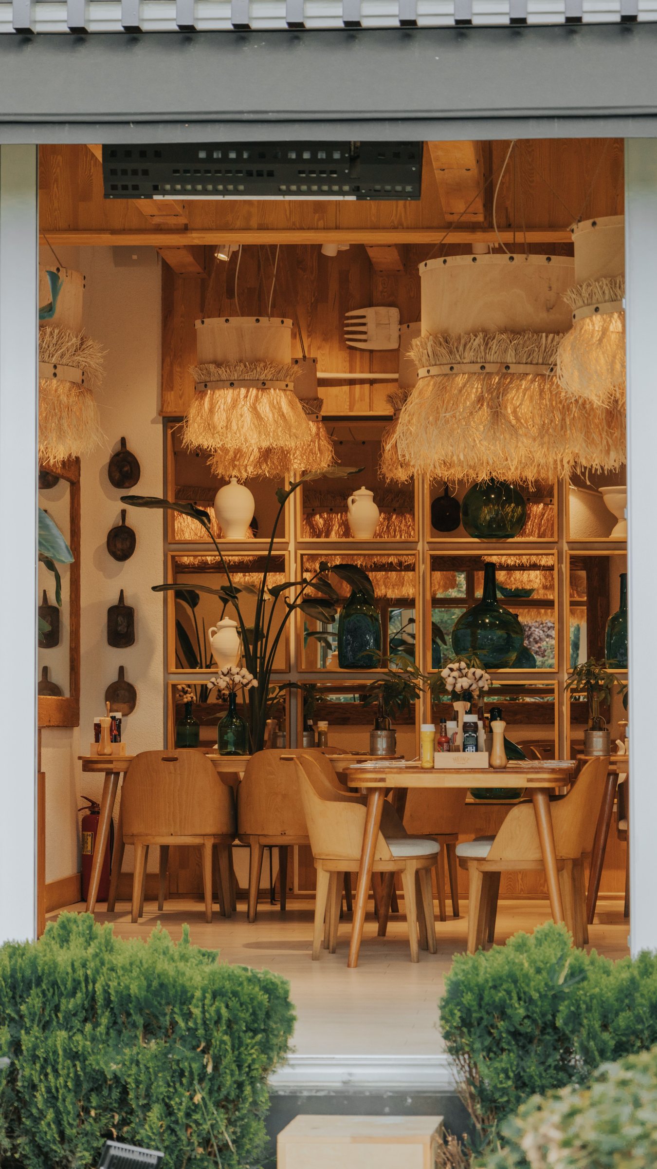 Natural Wood Dining Space