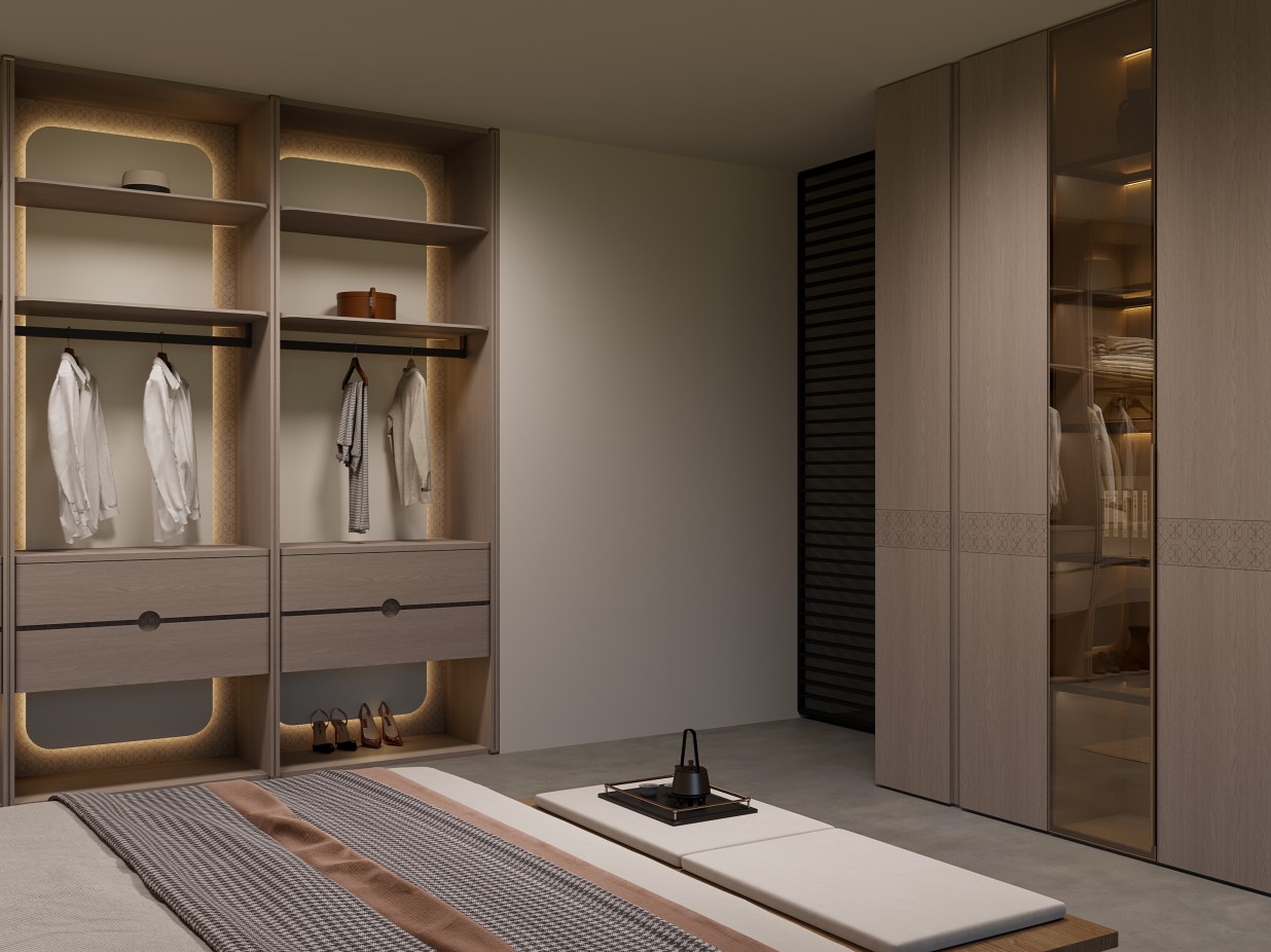 Simple New Chinese Bedroom System