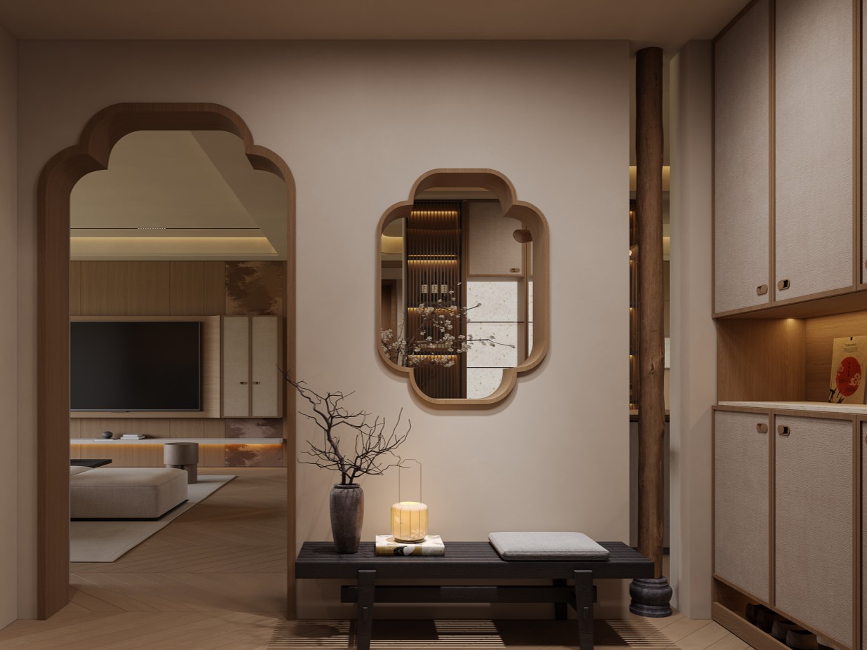 Song Dynasty Aesthetics Entryway Cabinet