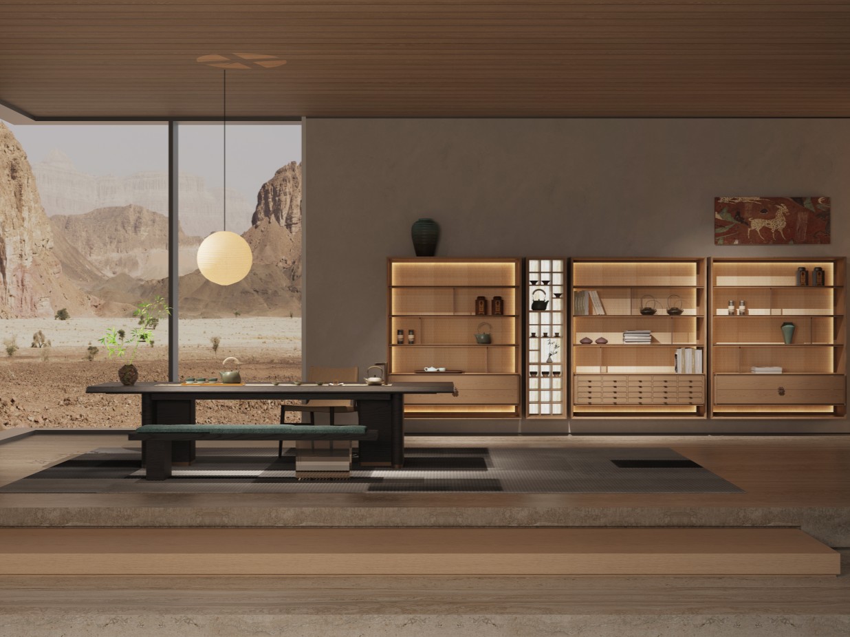 Modern New Chinese Tea Cabinet System