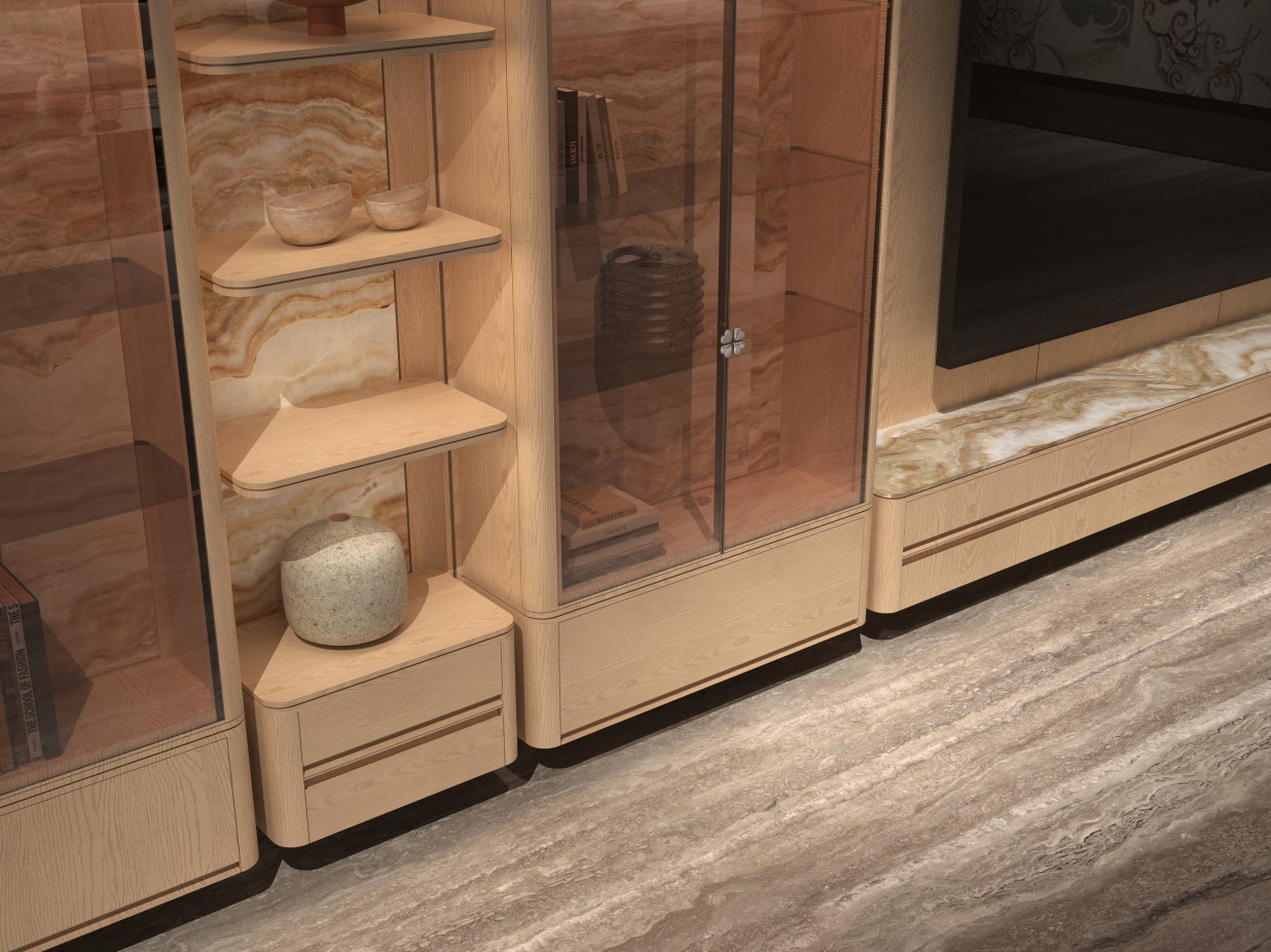 Modern New Chinese TV Cabinet System