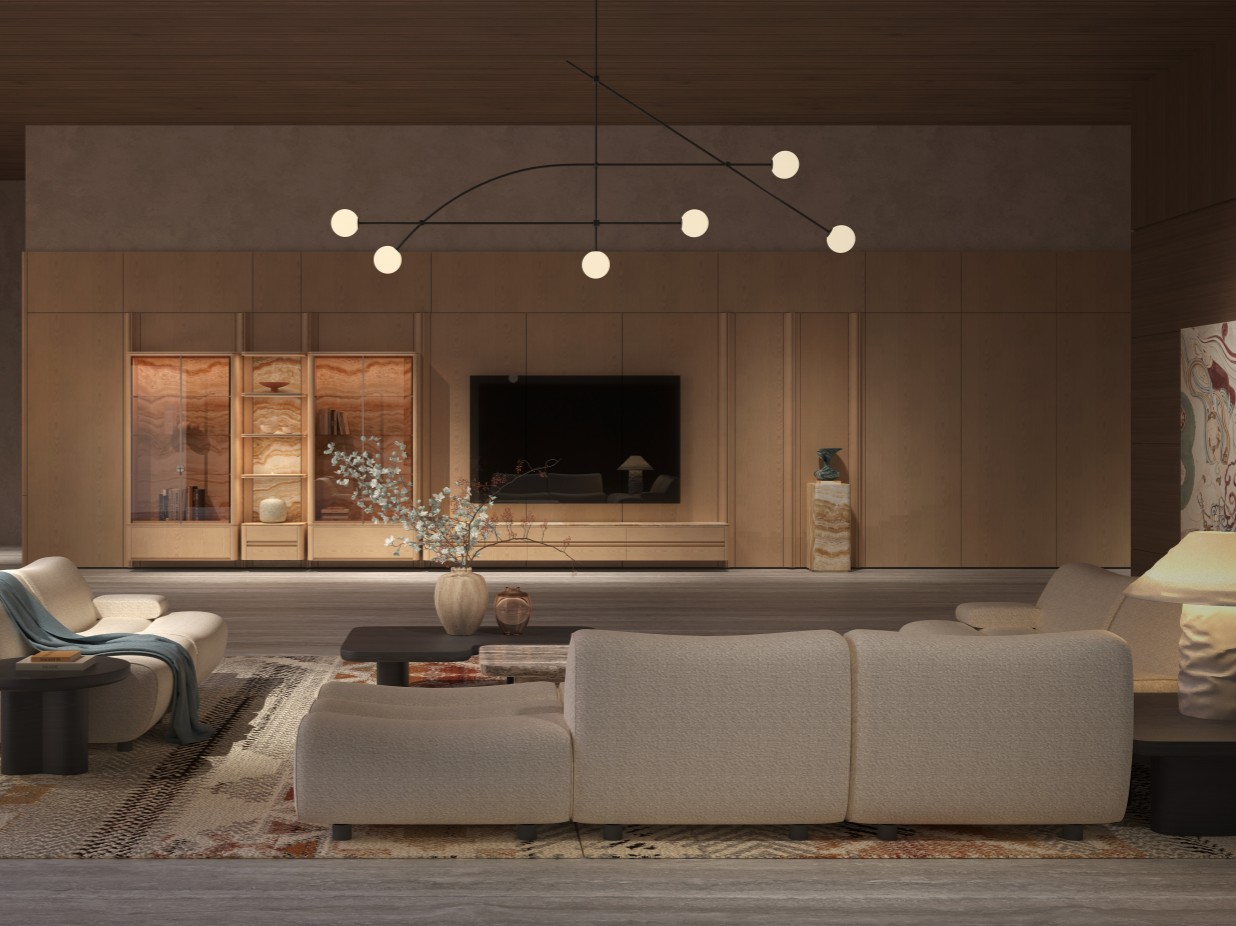 Modern New Chinese TV Cabinet System