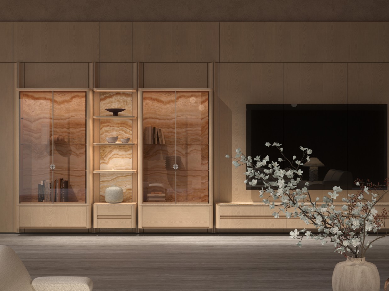Modern New Chinese TV Cabinet System