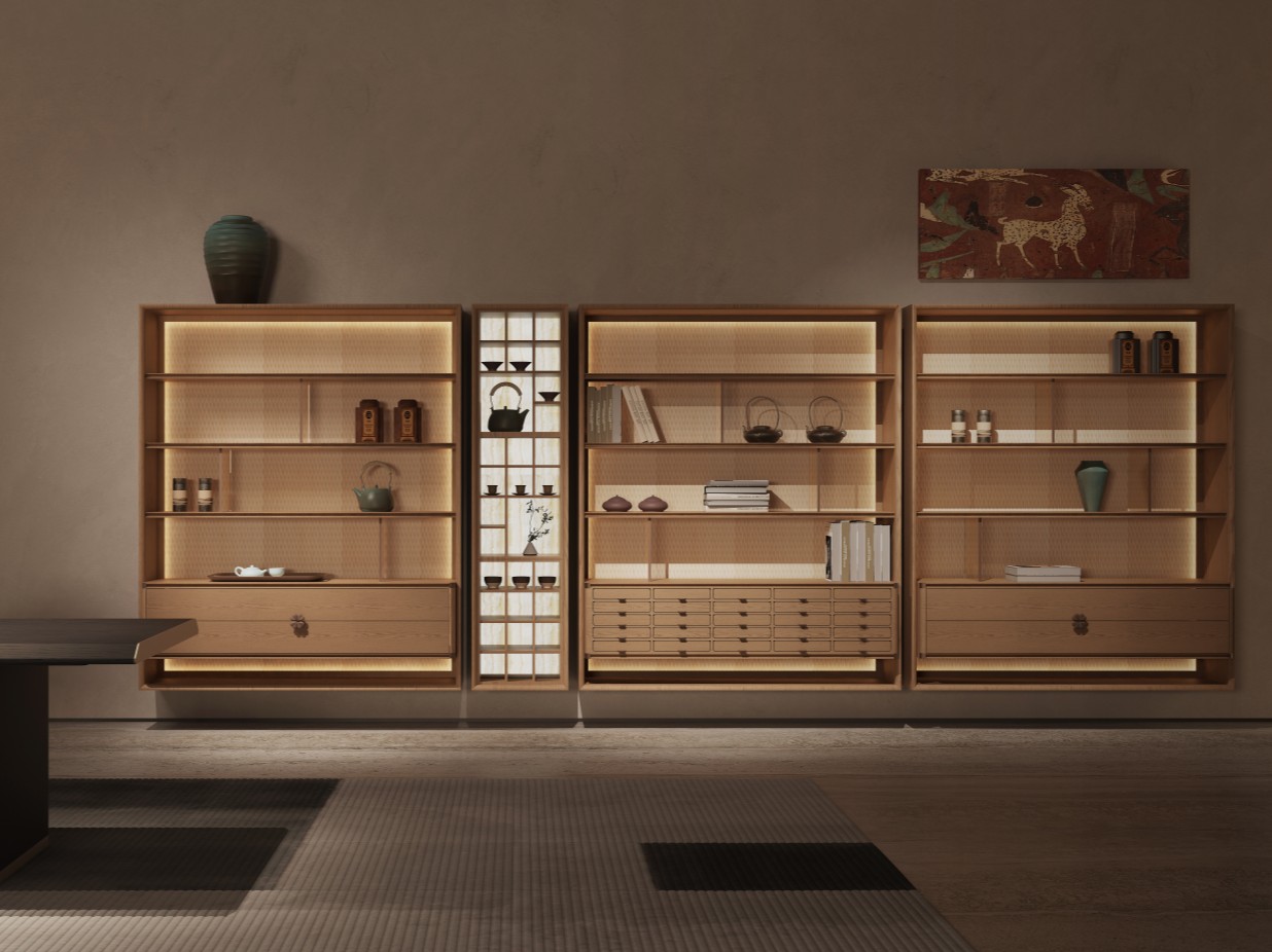 Modern New Chinese Tea Cabinet System