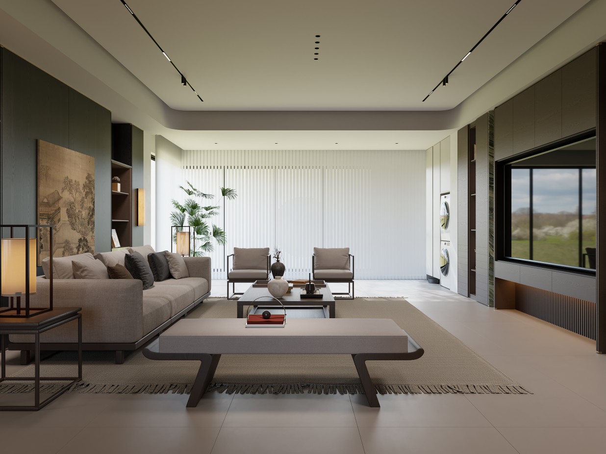 Simple New Chinese TV Cabinet System