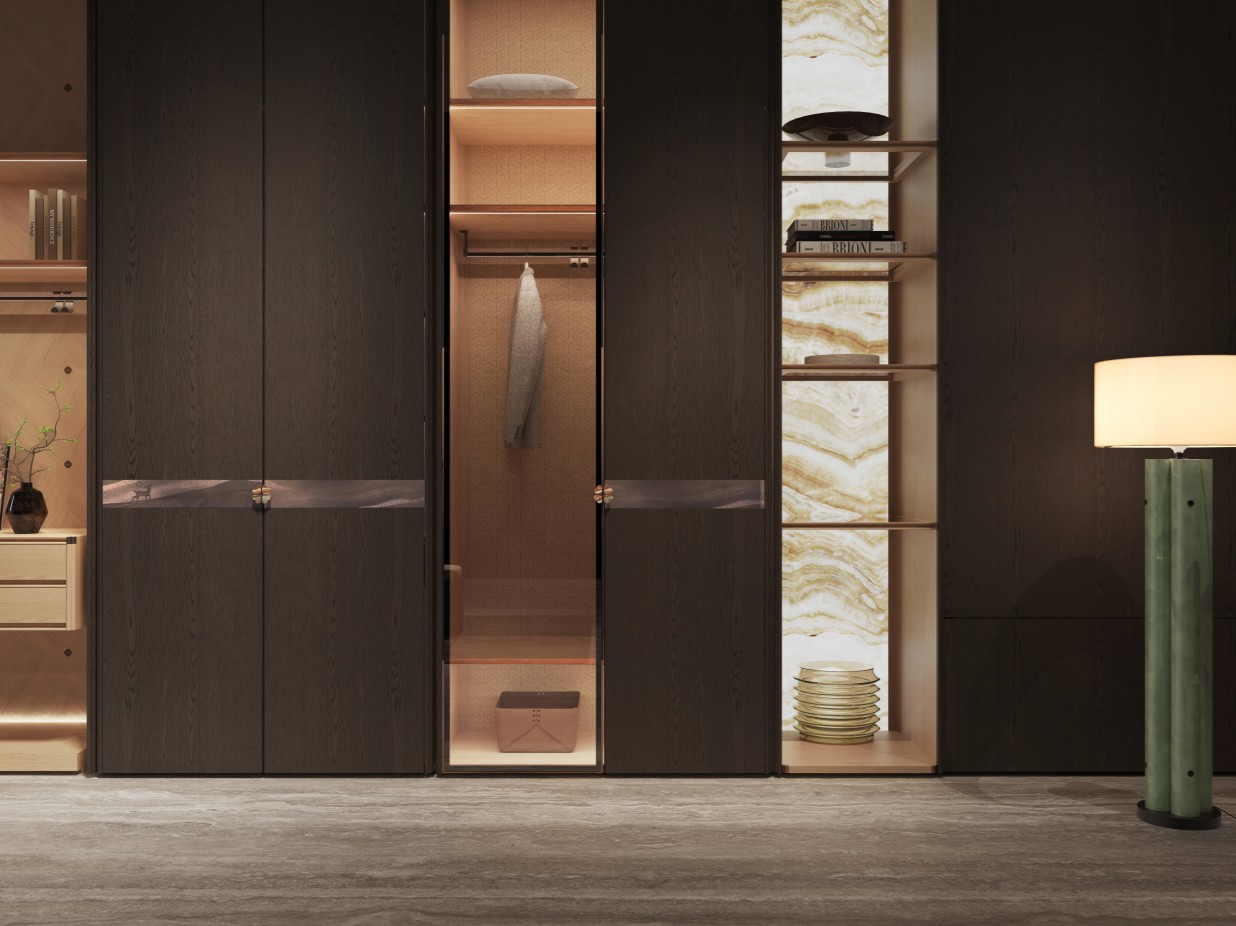 Modern New Chinese Entryway Cabinet