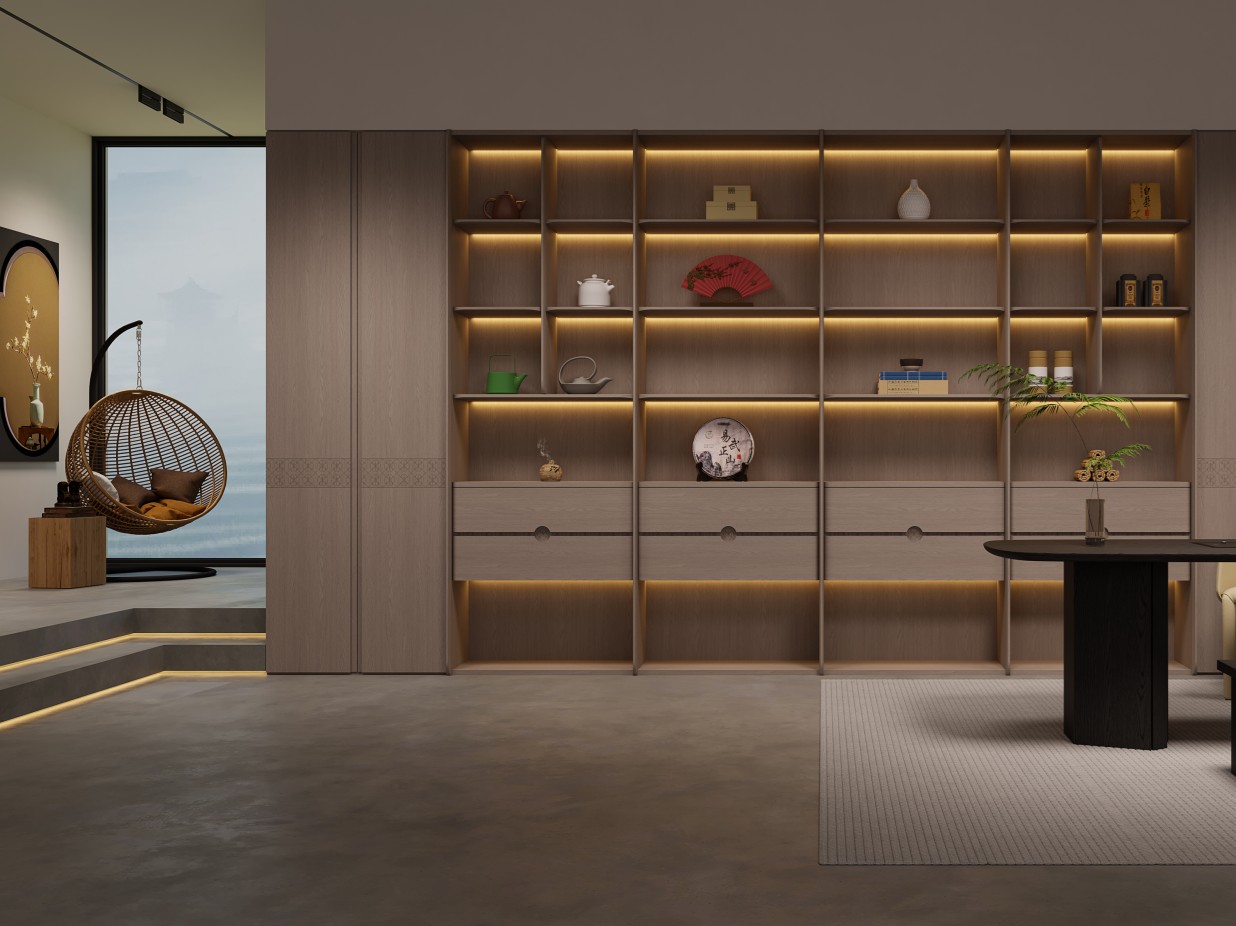 Simple New Chinese Tea Room System