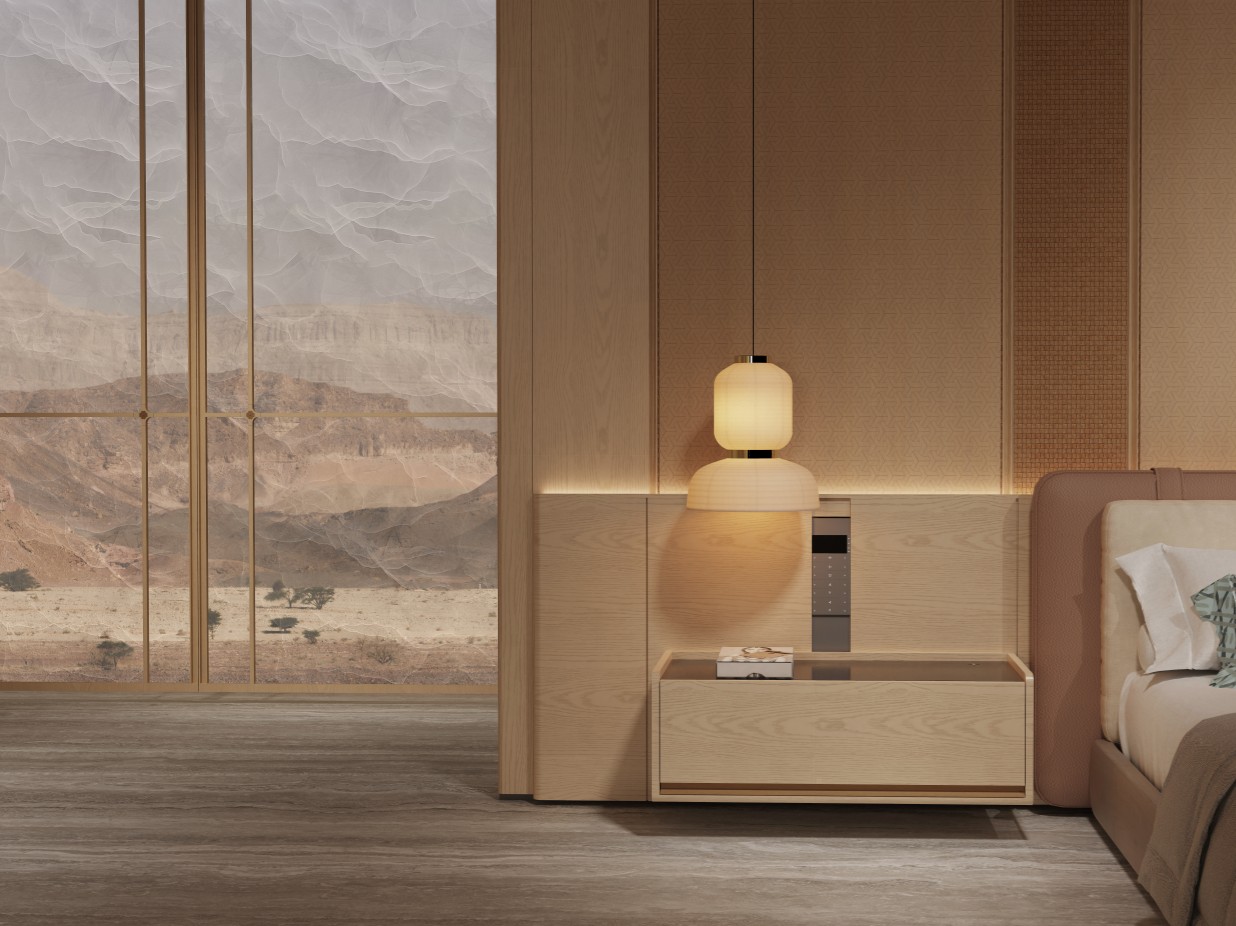 Modern New Chinese Bedroom Background Wall System