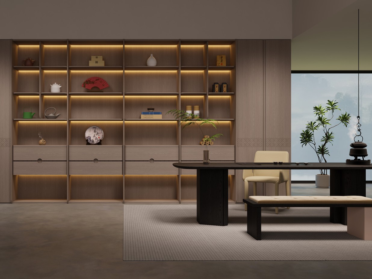 Simple New Chinese Tea Room System